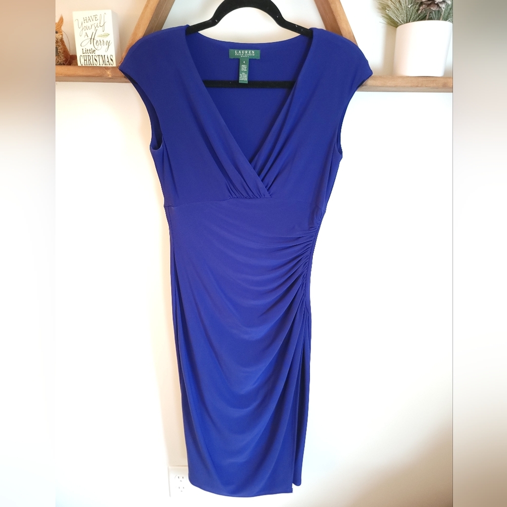 Ralph Lauren royal blue bodycon dress